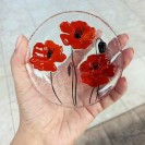 Master class "Plate Poppies" in fusing technique