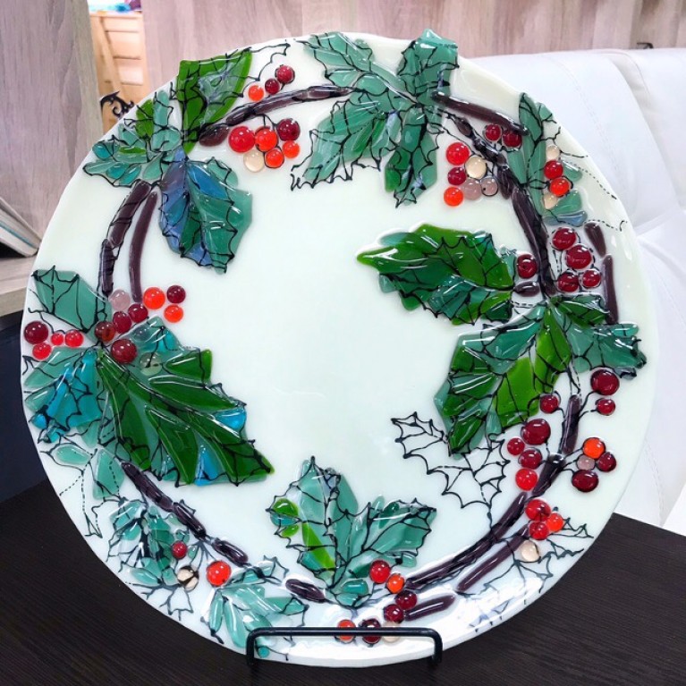 Master class "Plate Christmas Wreath"