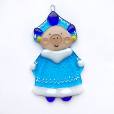 Елочная игрушка "Свинка Снегурочка"